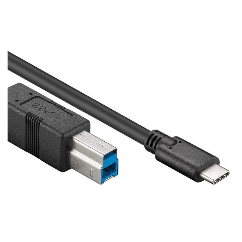 Twee graden schors roze USB 3.0 kabel | USB C naar USB B | Kies je lengte | Goedekabels.nl